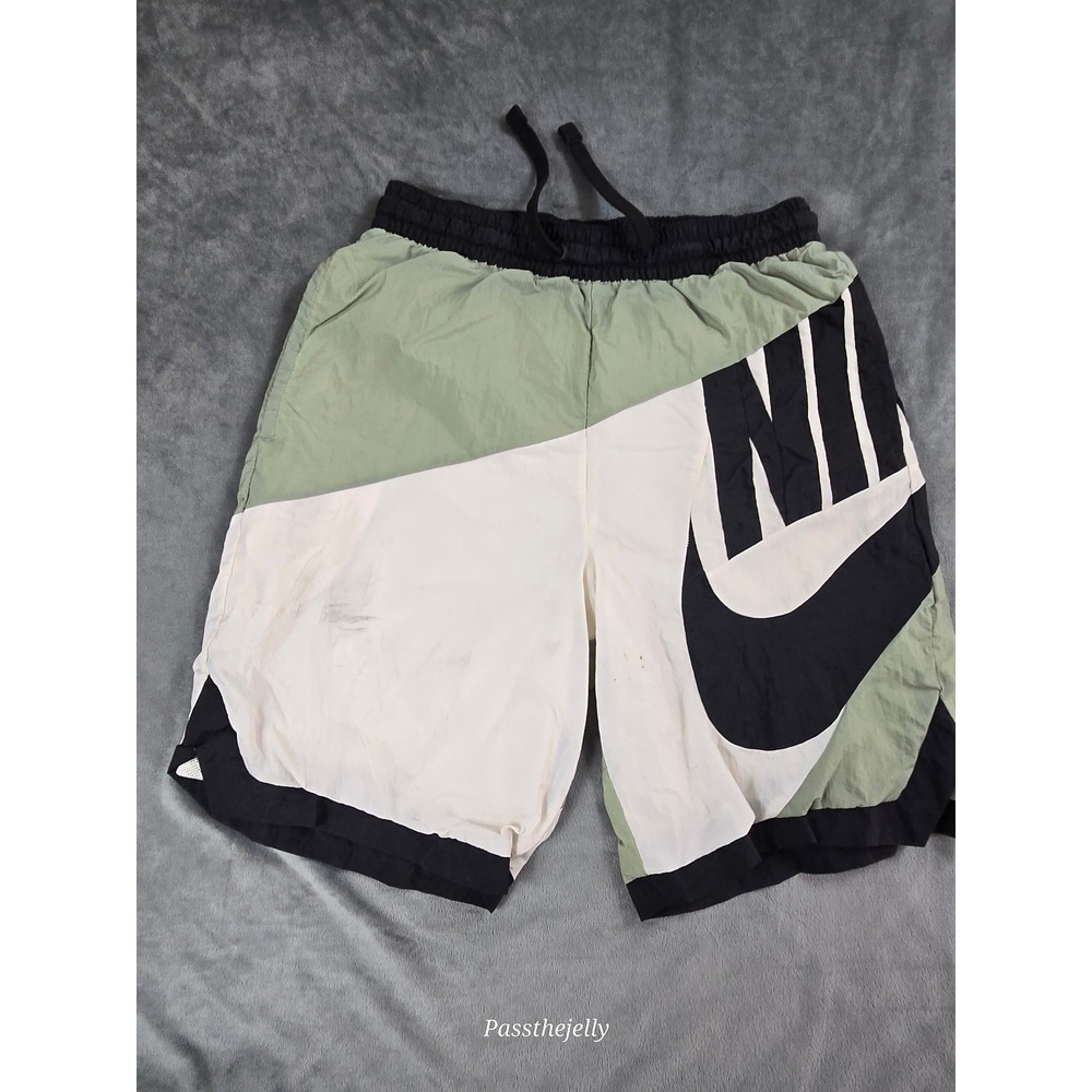 Vtg NIKE Swim Trunks‎ Mens Small Logo Spellout Lined Bathing Suit Big Swoosh